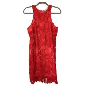 Lovers + Friends Red Lace Cocktail Dress Size Medium